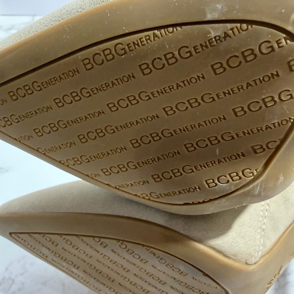 BCBG Generation Women's Abbin Beige Suede Dress Boot -- 6.5 - Picture 11 of 12